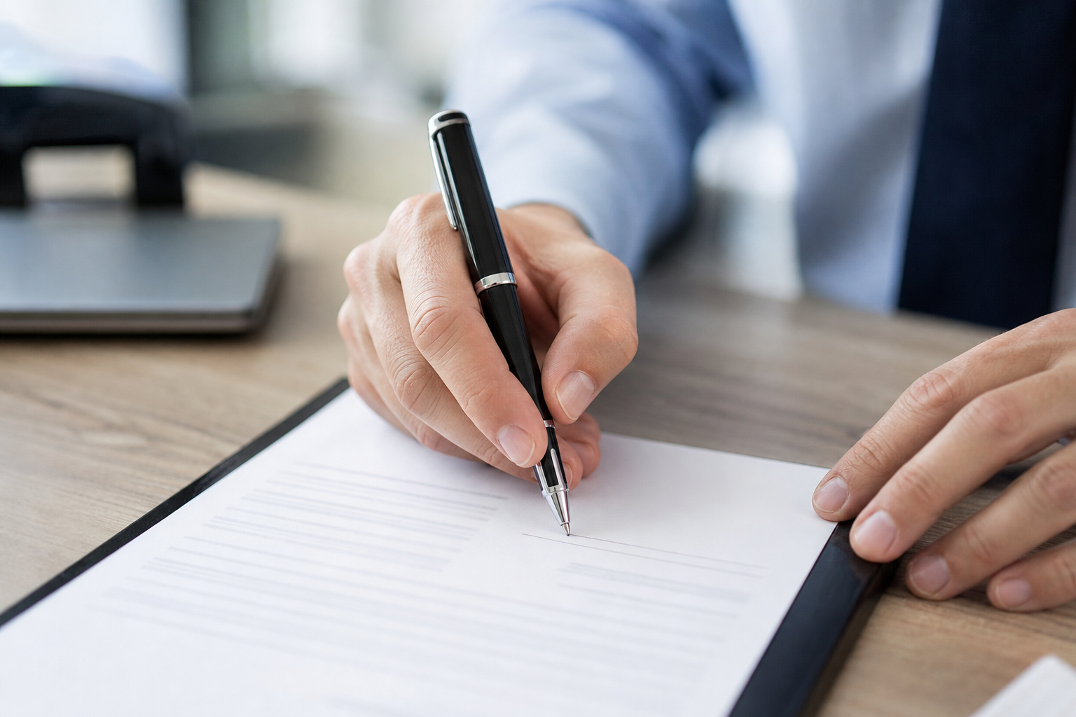 Referral documentation on desk