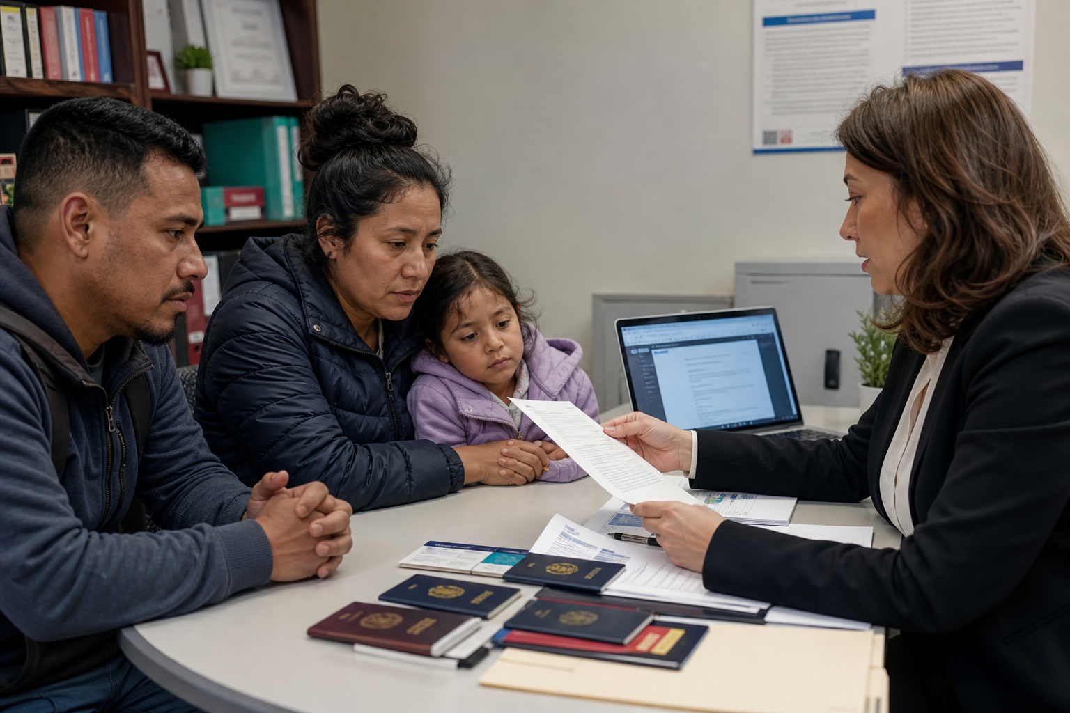 Initial consultation reviewing documents